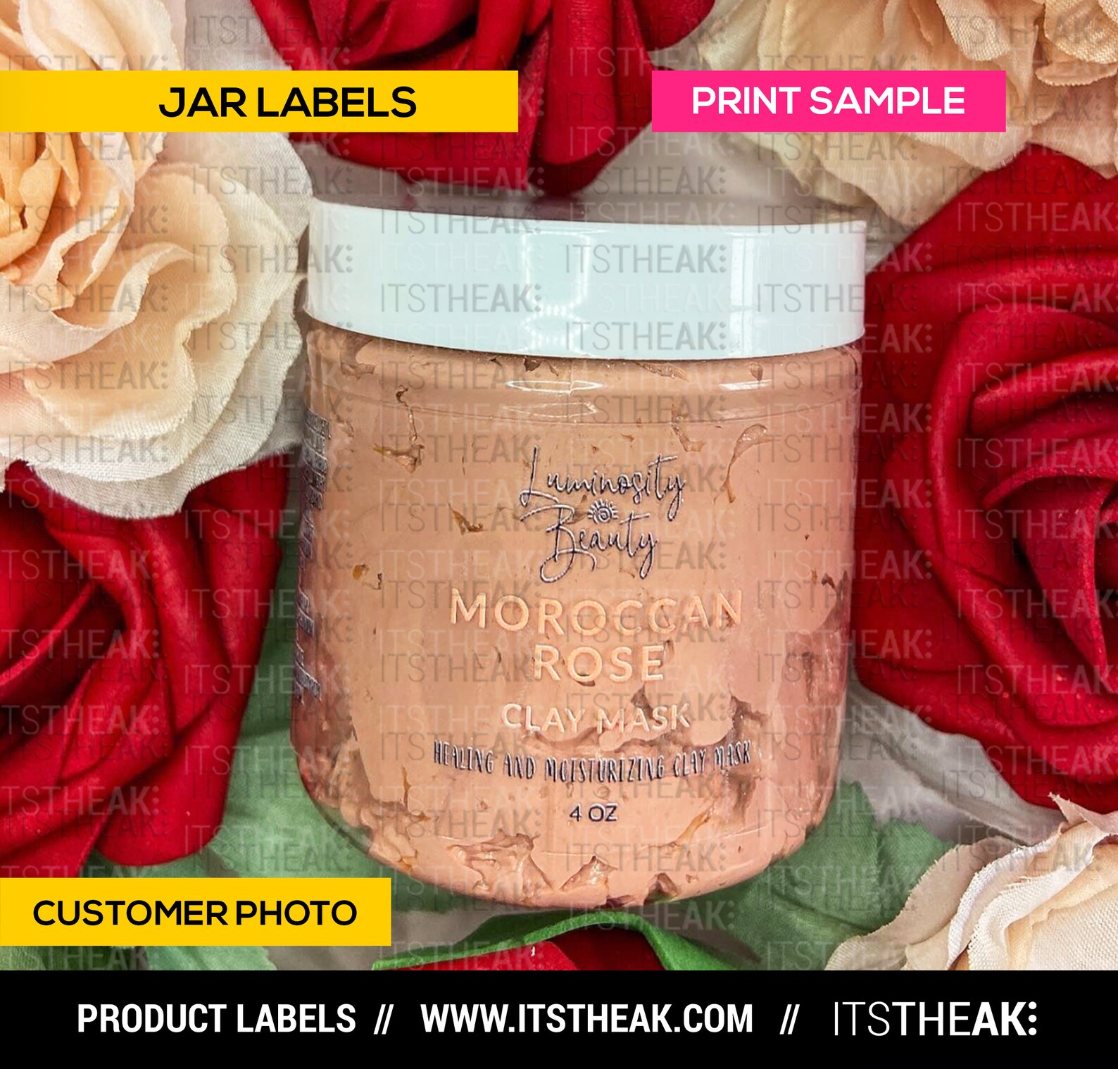 Jar Labels Customized For Your Brand Cosmetic Jar Stickers Etsy