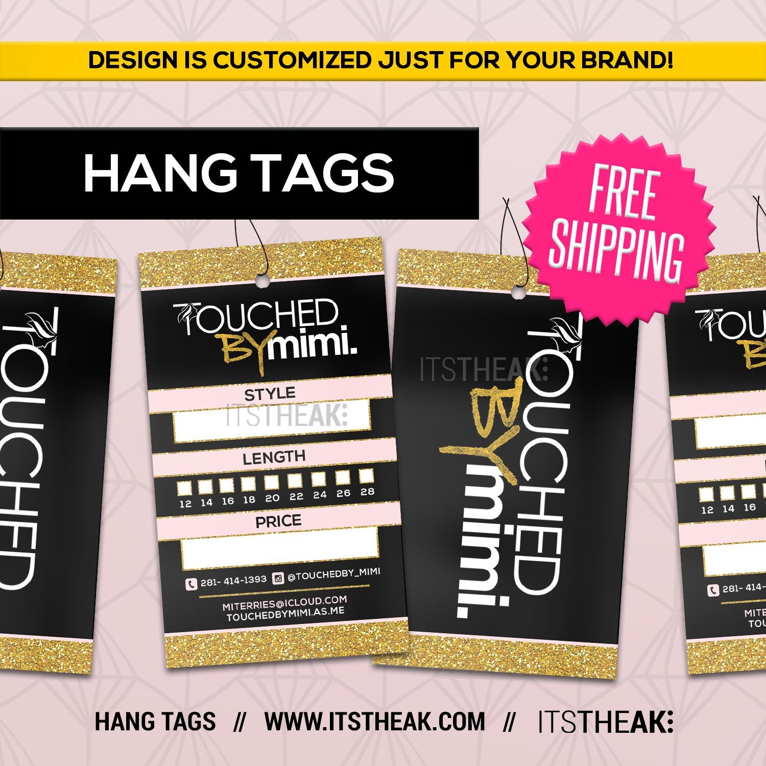 Hang Tags Hair Extension Packaging Bundle Tags Hang Tags Etsy