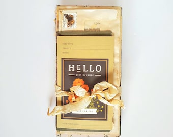 Shabby Flip Flop Junk Journal - Coffee Dyed Pages