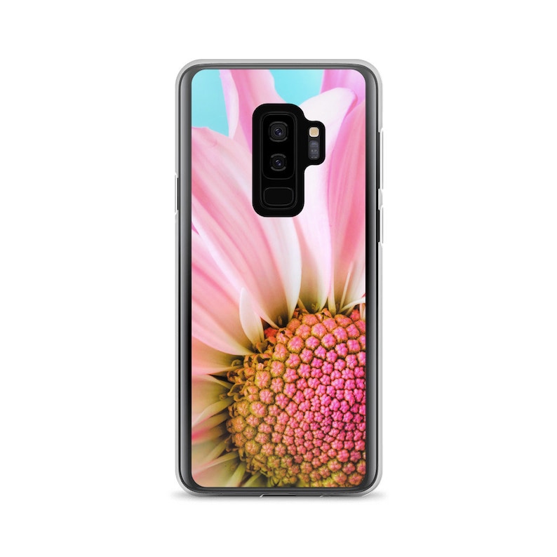 Cute Samsung Case happy and positive vibes. sunflower pink design