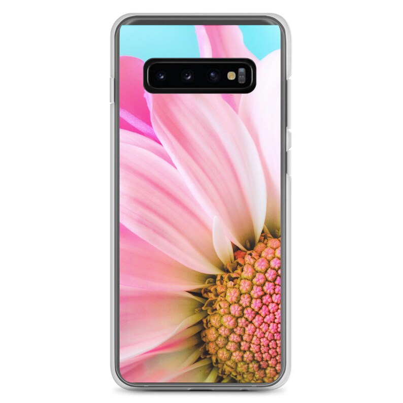 Cute Samsung Case happy and positive vibes. sunflower pink design