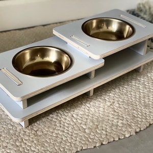 Small Wooden Pet Feeder Stand