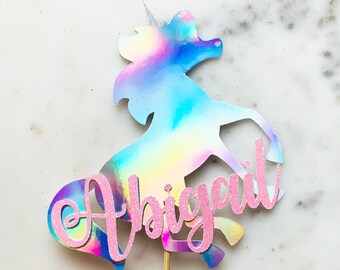 unicorn topper etsy