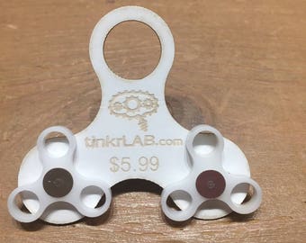 Laser Cut Fidget Earrings/ Handmade Jewlery/ Gifts for Kids / Quirky / Made in MI / Made in USA / Unique Jewlery / White Earrings / Under 30