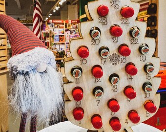 Adult Advent Calendar | Shot Tree | Tipsy Tree | Gift | Wine Calendar | Adult Gift | Laser Cut | Made In Michigan