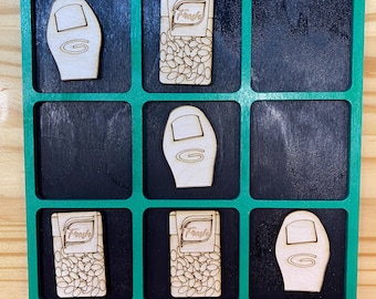 Wooden Tic Tac Toe Game, Tic Tac, Toe, Custom Tic Tac Toe Board, kids game, Travel Game, Kids present, Gag Gift, Made in Michigan