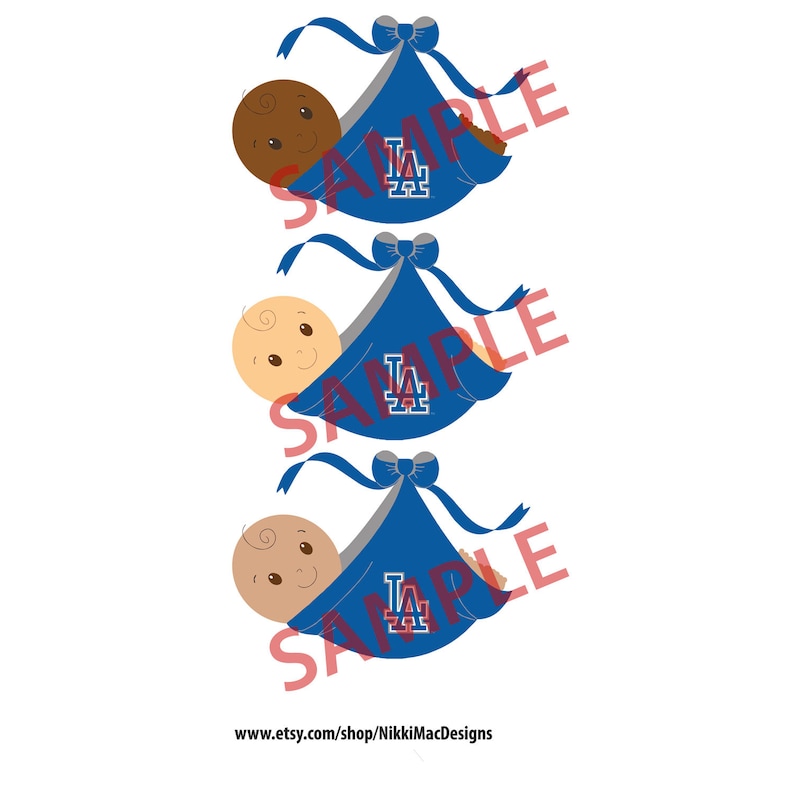 Baby Shower Los Angeles Dodgers Decorations 7 Pack 4 Etsy