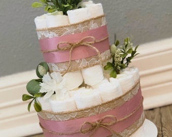 greenery diaper cake