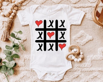 Valentines Outfit| Tic Tac Toe| Baby Onesie®| Valentines Onesie®| Onesie®| Baby Shirt| Valentines Day| Boy Onesie®| Girl Onesie®