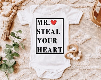 Mr Steal Your Heart| Baby Onesie®| Valentines Onesie®| Onesie®| Baby Shirt| Valentines Day| Boy Onesie®| Valentine Onesie®