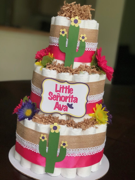 mexican theme diaper cake