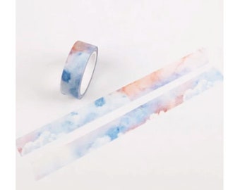 Serene Skies Washi Decorative Masking Tape in Pastel Cloud