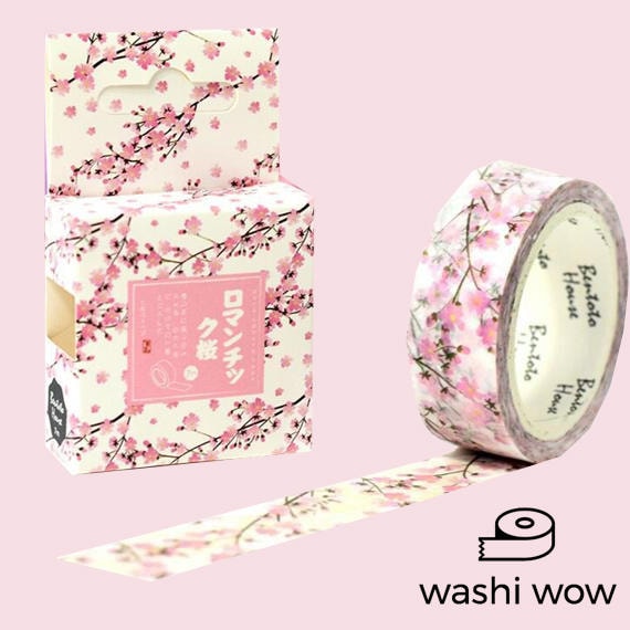 Pink Floral Cherry Blossom Washi Tape Flowers Planner - Etsy