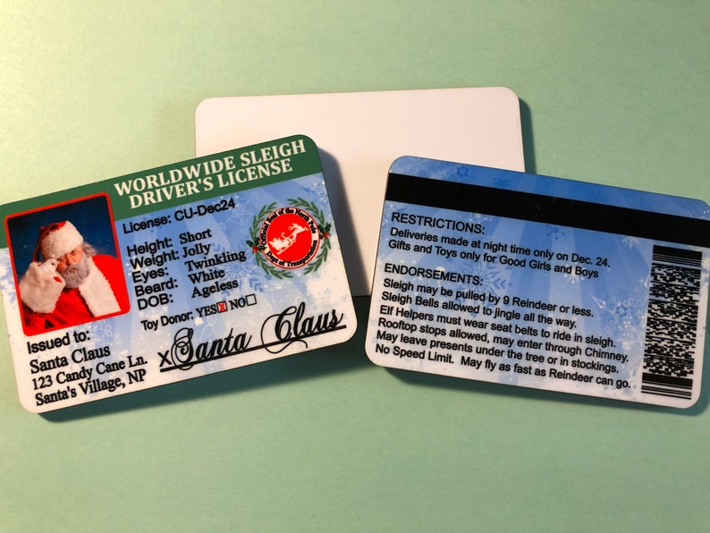 Popular ** Santa ID Set of 10 Unisub License Blank** Hot Item!!!!