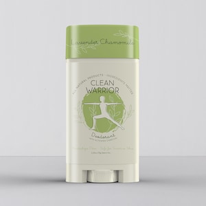 Clean Warrior All Natural Deodorant Lavender Chamomile | Vegan Deodorant | Aluminum Free | Non-Toxic | Baking Soda Free