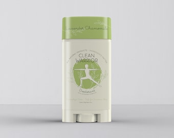 Clean Warrior All Natural Deodorant Lavender Chamomile | Vegan Deodorant | Aluminum Free | Non-Toxic | Baking Soda Free