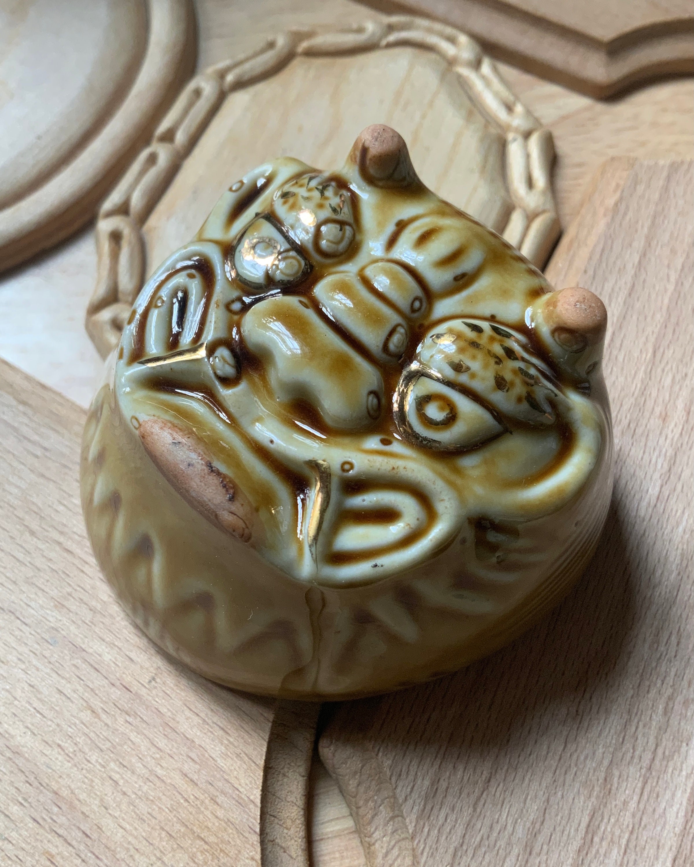 Vintage Japanese Oni Sakazuki Sake Cup Double Side Figural Cup Etsy