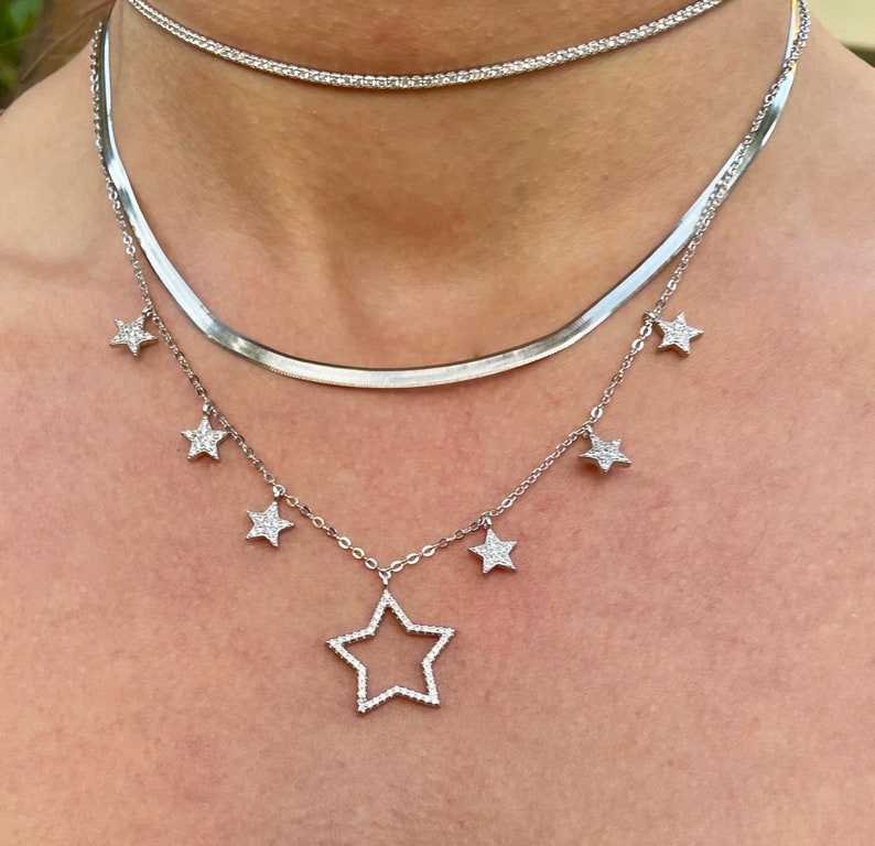 925 sterling silver tennis choker and necklaces