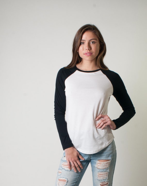 womens baseball tee plain