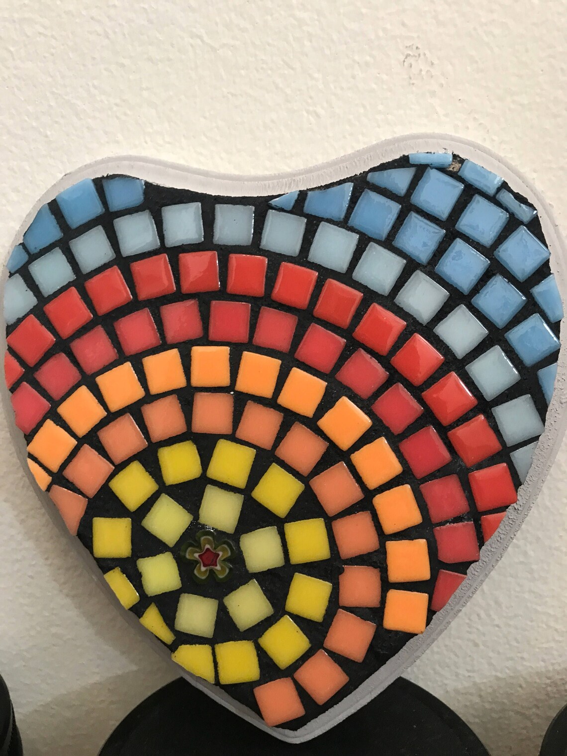 Decorative Mosaic Tile Heart Etsy Nederland