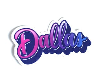 Dallas Script Sticker