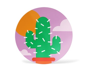 Sunset Cactus Sticker