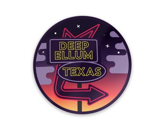 Deep Ellum Sunset Sticker