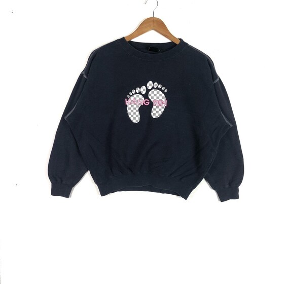 Hang Ten Printed Big Logo Hang Ten Surf Fashion Style Californian Hang Ten Long Sleeve Shirt