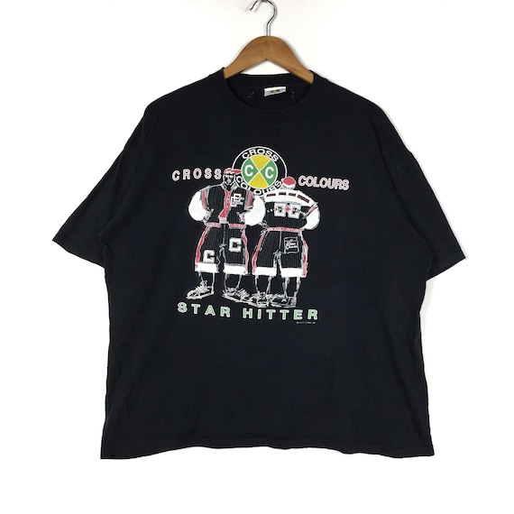 Rare!!CROSS COLOURS Star Hitter Printed Big Logo C
