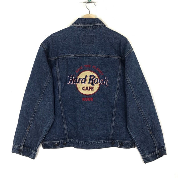 Authentic Denime HARD ROCK CAFE Kobe Embroidery Big Logo Hard | Etsy