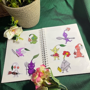 Stabby Pikmin Inspired Sticker Pack (pack of 8)