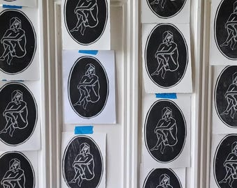 All Seeing Empath Lino Print