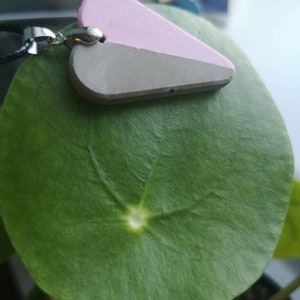 Pink Painted Concrete Pendant