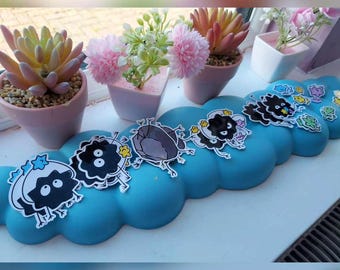 Soot Sprite Sticker Pack, Studio Ghibli-inspired, Hand-Drawn Stickers