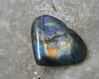 Purple Labradorite and blue 14.60 Gr-heart