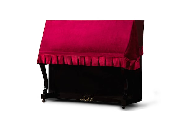 Protects against dust and scratches Classic Wine | Double layered with inner lining Minimalist /& Modern Design Suitable for all vertical upright pianos Clairevoire Upright Piano Top Cover