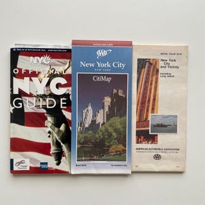 Lot 3 New York City Official Guide 2001 AAA Maps 1984 2001