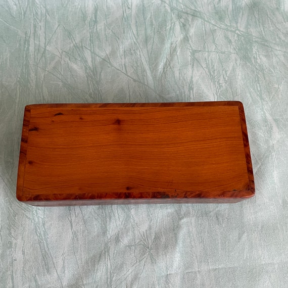 1980s Thuya Wood Jewelry Trinket Decorative Box 7… - image 7