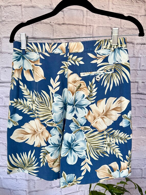 Vintage silk tropical shorts - Izod - image 2