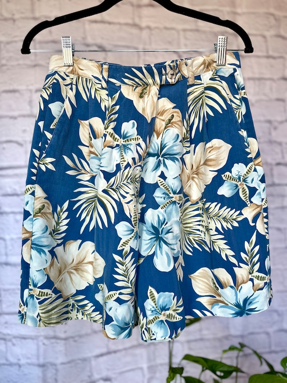 Vintage silk tropical shorts - Izod - image 4