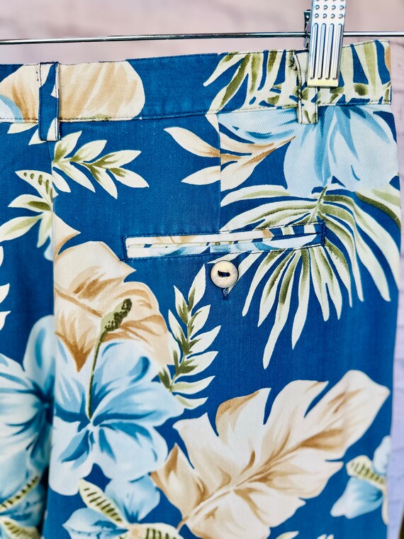 Vintage silk tropical shorts - Izod - image 6