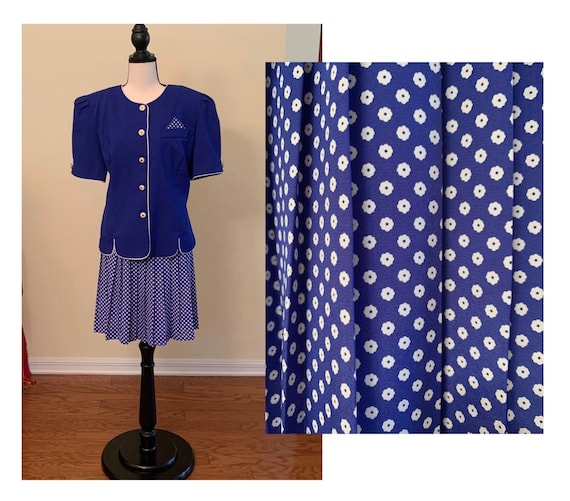 Vintage two-piece skirt set - 1980’s - Leslie Fay