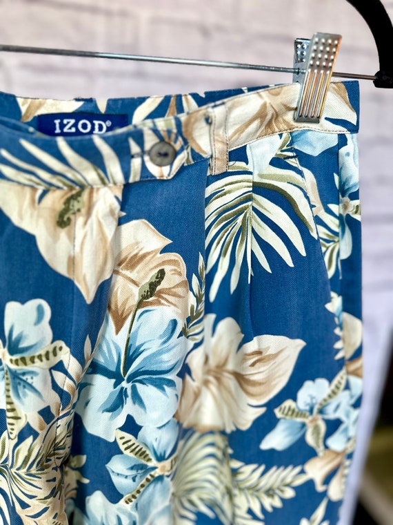 Vintage silk tropical shorts - Izod - image 5