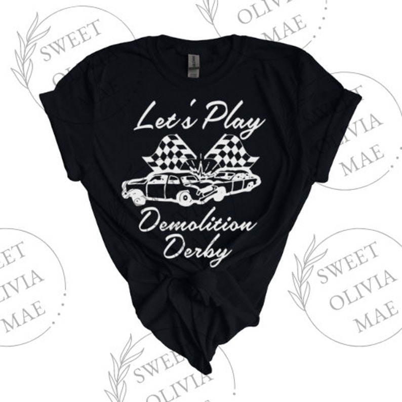 Let’s Play Demolition Derby SVG PNG JPG Digital Download Demo Derby Cut