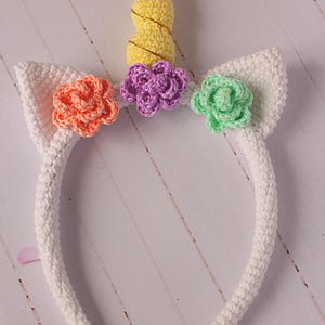 Crochet unicorn pattern Crochet unicorn headband pattern Crochet easter headband pattern Crochet Unicorn Costume image 7