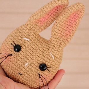 Crochet Head Bunny Pattern PDF, Crochet Bunny Pattern Amigurumi Crochet ...