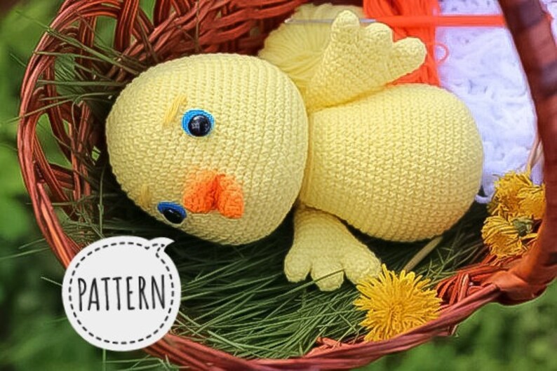Crochet toy chicken pattern Amigurumi Crochet chick pattern Etsy