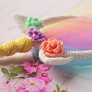 Crochet unicorn pattern Crochet unicorn headband pattern Crochet easter headband pattern Crochet Unicorn Costume image 5