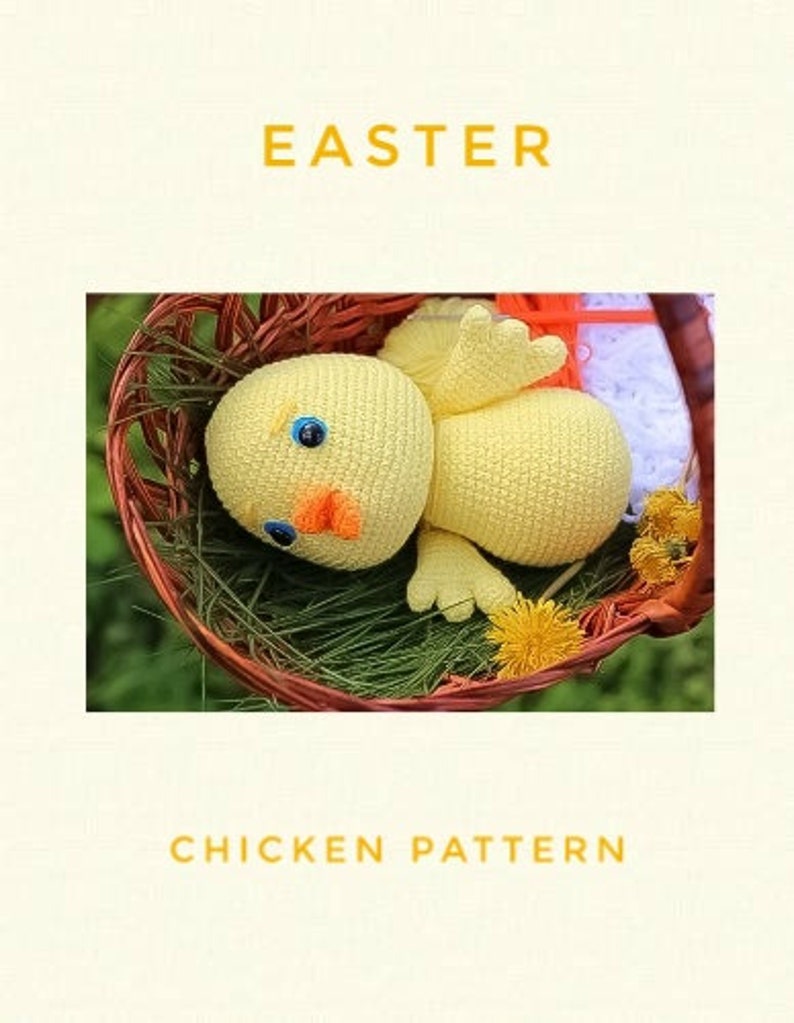 Crochet toy chicken pattern Amigurumi Crochet chick pattern Etsy
