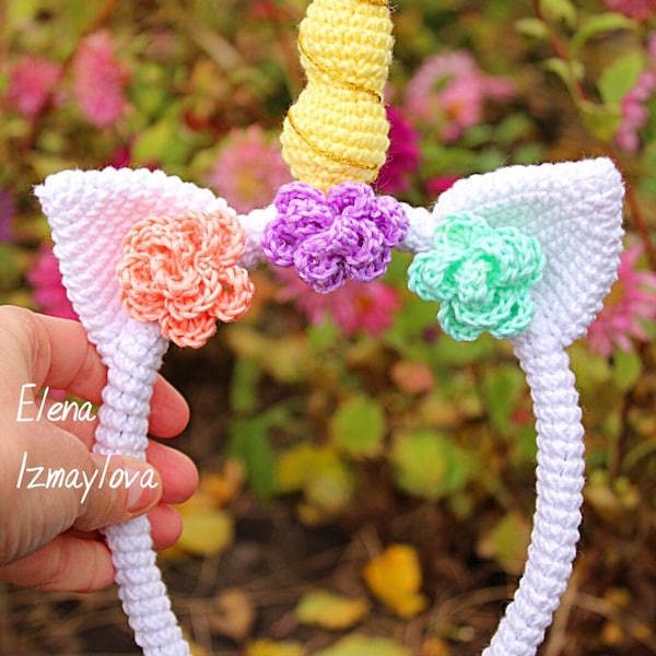 Crochet unicorn pattern Crochet unicorn headband pattern Crochet easter headband pattern Crochet Unicorn Costume